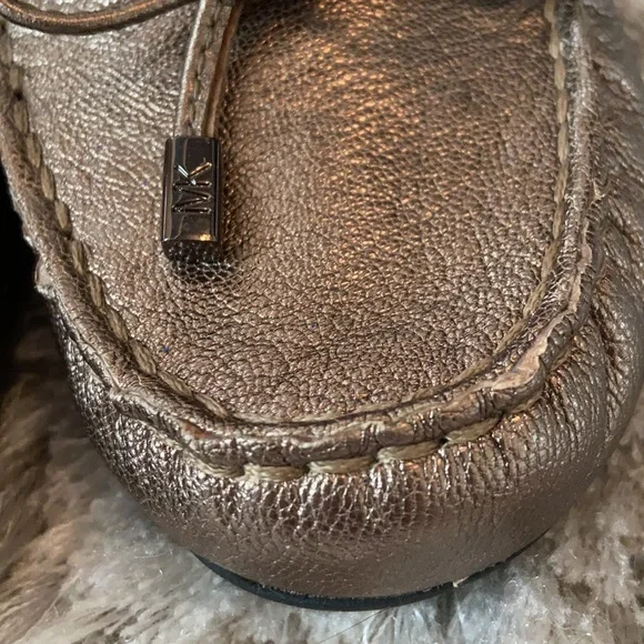 EUC Michael Kors metallic leather loafers - Picture 3 of 9